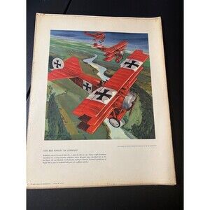 1959 - 1961 Set Of 11 WWI Prints Leach Corp Heritage Of The Air Collection